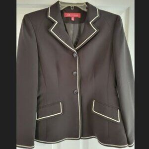 Anne Klein Black Jacket with Piping